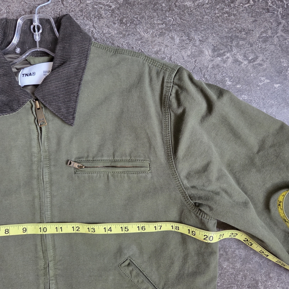 TNA Olive Dale Utility Chore Barn Jacket Lined Boxy XS NWT - Picture 10 of 15